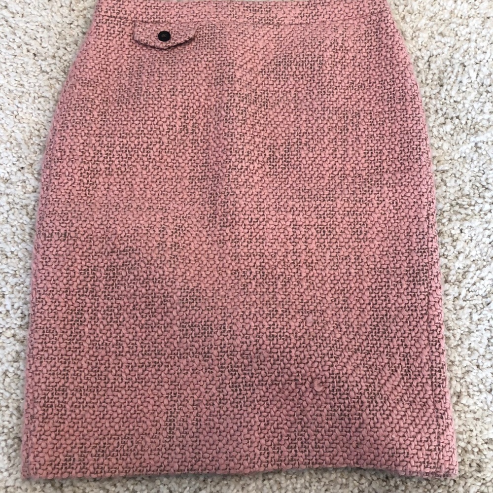 J. CREW - Pink tweed pencil skirt